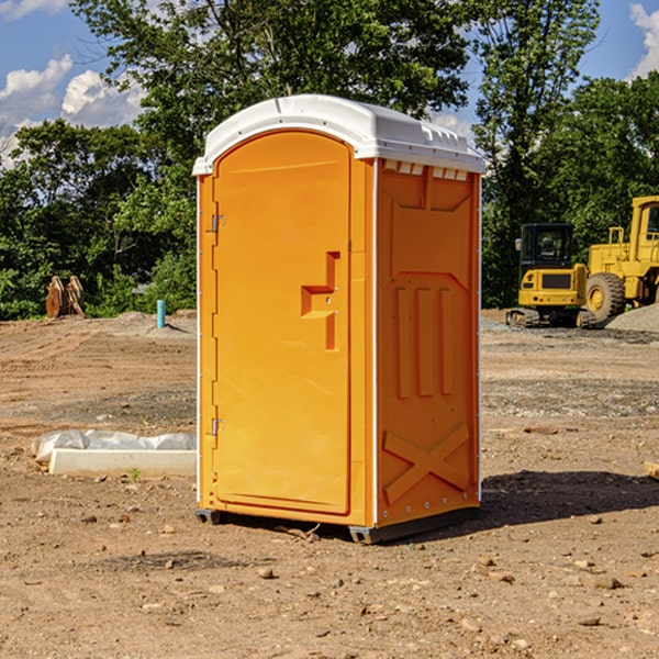 how often are the porta potties cleaned and serviced during a rental period in Redding Center Connecticut